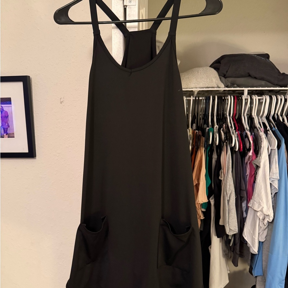 Black Athletic Dress with Pockets